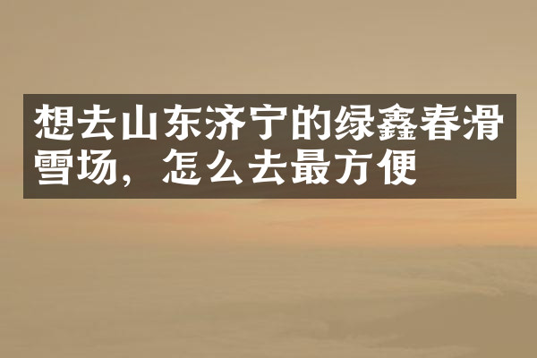 想去山东济宁的绿鑫春滑雪场，怎么去最方便