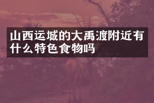 山西运城的大禹渡附近有什么特色食物吗