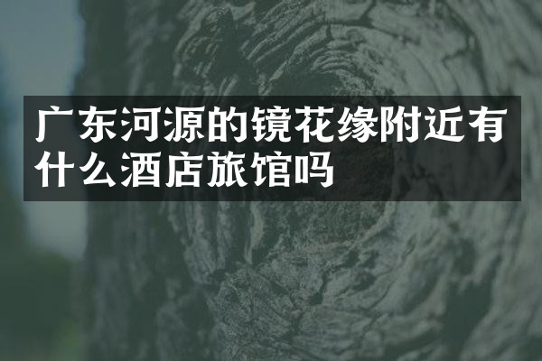 广东河源的镜花缘附近有什么酒店旅馆吗
