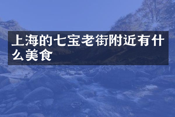 上海的七宝老街附近有什么美食