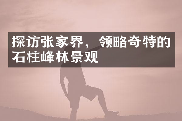 探访张家界，领略奇特的石柱峰林景观
