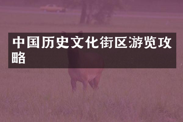 中国历史文化街区游览攻略