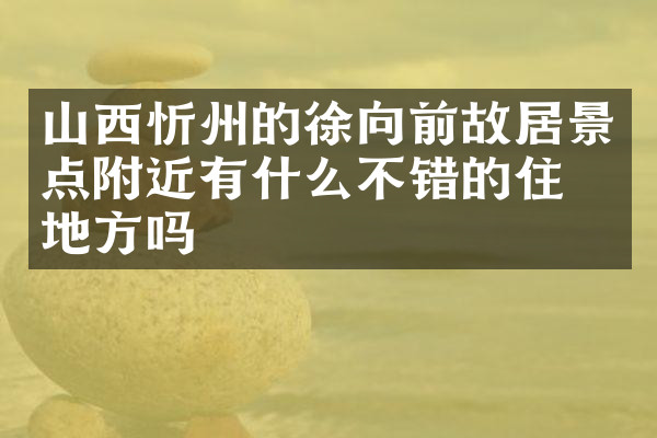 山西忻州的徐向前故居景点附近有什么不错的住的地方吗