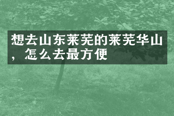 想去山东莱芜的莱芜华山，怎么去最方便