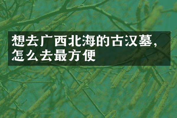 想去广西北海的古汉墓，怎么去最方便