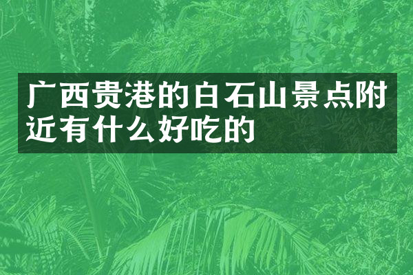 广西贵港的白石山景点附近有什么好吃的