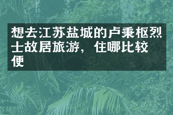 想去江苏盐城的卢秉枢烈士故居旅游，住哪比较方便