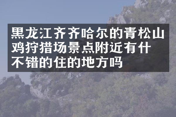 黑龙江齐齐哈尔的青松山鸡狩猎场景点附近有什么不错的住的地方吗