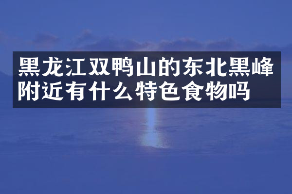 黑龙江双鸭山的东北黑峰附近有什么特色食物吗