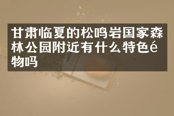 甘肃临夏的松鸣岩国家森林公园附近有什么特色食物吗