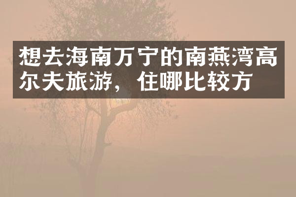想去海南万宁的南燕湾高尔夫旅游，住哪比较方便