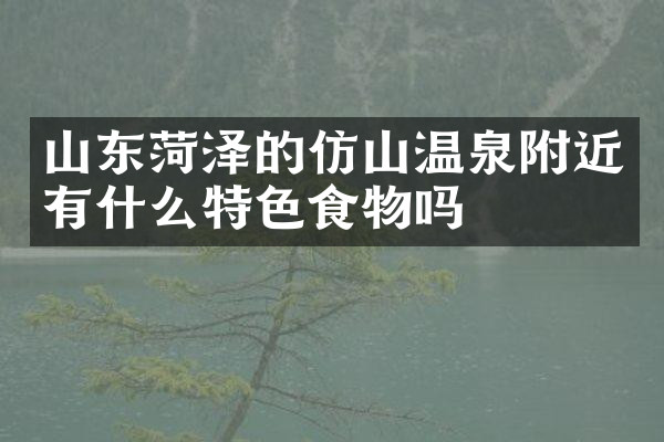 山东菏泽的仿山温泉附近有什么特色食物吗