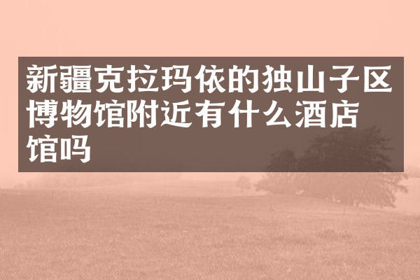新疆克拉玛依的独山子区博物馆附近有什么酒店旅馆吗