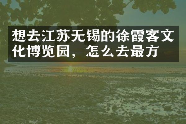 想去江苏无锡的徐霞客文化博览园，怎么去最方便