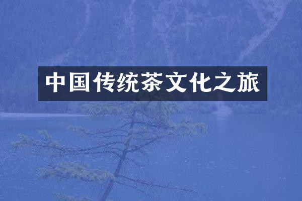 中国传统茶文化之旅