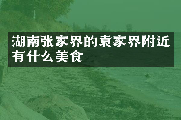 湖南张家界的袁家界附近有什么美食