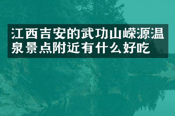 江西吉安的武功山嵘源温泉景点附近有什么好吃的
