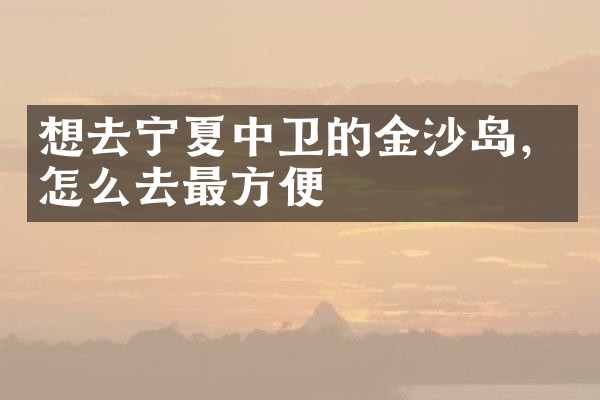 想去宁夏中卫的金沙岛，怎么去最方便