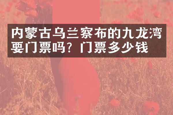 内蒙古乌兰察布的九龙湾要门票吗？门票多少钱？