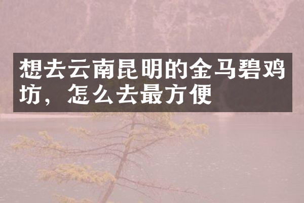 想去云南昆明的金马碧鸡坊，怎么去最方便