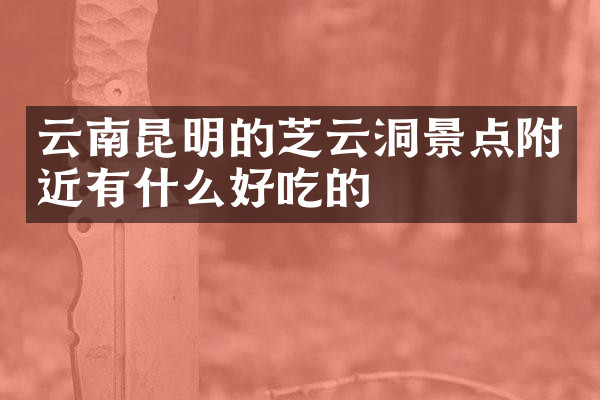 云南昆明的芝云洞景点附近有什么好吃的