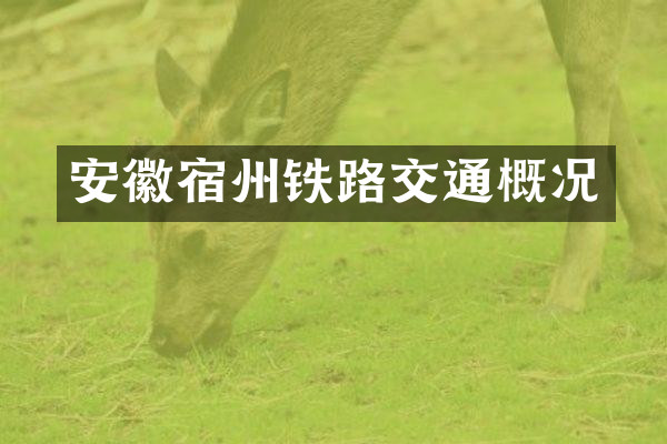 安徽宿州铁路交通概况