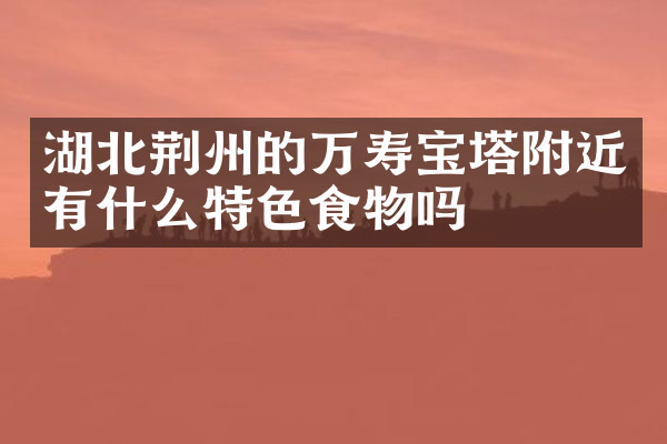 湖北荆州的万寿宝塔附近有什么特色食物吗
