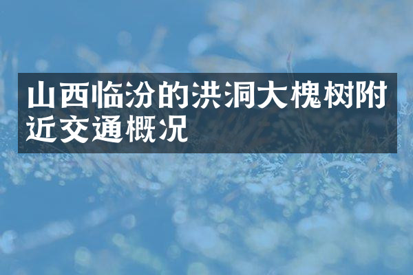 山西临汾的洪洞大槐树附近交通概况
