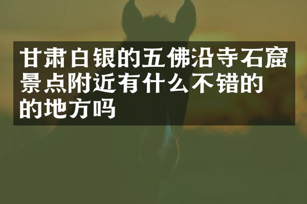 甘肃白银的五佛沿寺石窟景点附近有什么不错的住的地方吗