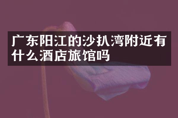 广东阳江的沙扒湾附近有什么酒店旅馆吗