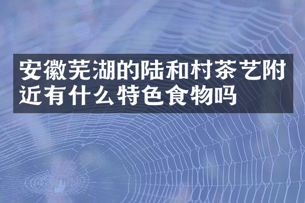 安徽芜湖的陆和村茶艺附近有什么特色食物吗