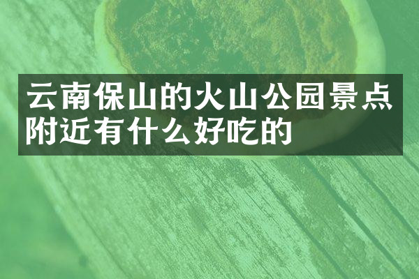 云南保山的火山公园景点附近有什么好吃的