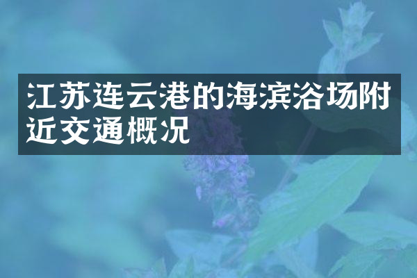 江苏连云港的海滨浴场附近交通概况