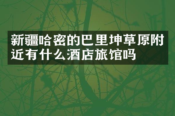 新疆哈密的巴里坤草原附近有什么酒店旅馆吗