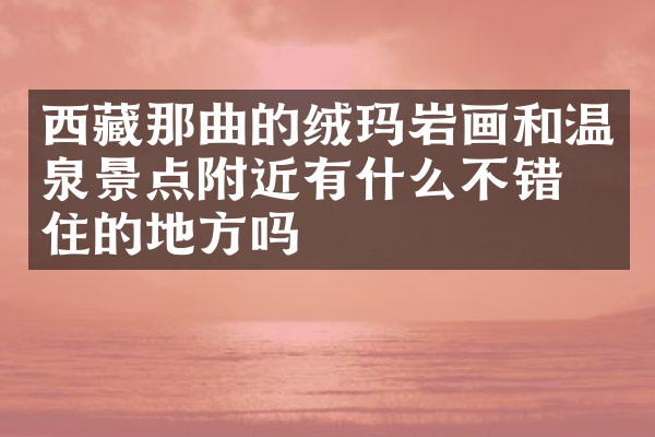 西藏那曲的绒玛岩画和温泉景点附近有什么不错的住的地方吗
