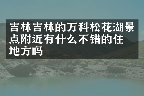 吉林吉林的万科松花湖景点附近有什么不错的住的地方吗
