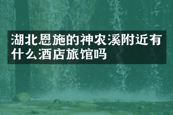 湖北恩施的神农溪附近有什么酒店旅馆吗