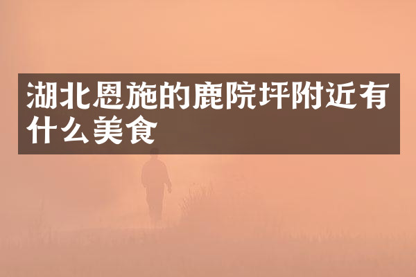 湖北恩施的鹿院坪附近有什么美食