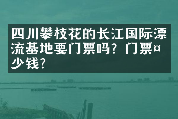 四川攀枝花的长江国际漂流基地要门票吗？门票多少钱？