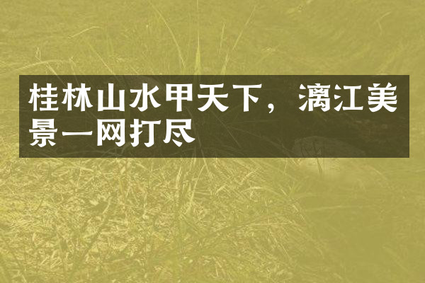 桂林山水甲天下，漓江美景一网打尽