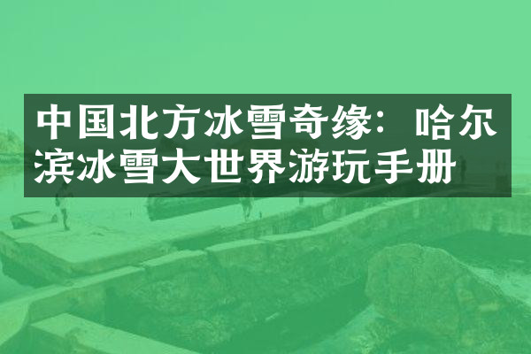 中国北方冰雪奇缘：哈尔滨冰雪大世界游玩手册
