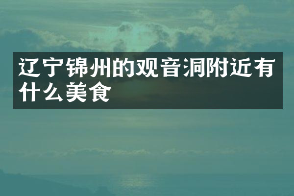 辽宁锦州的观音洞附近有什么美食