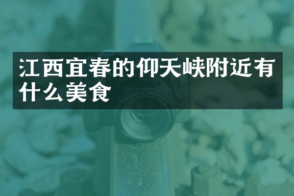 江西宜春的仰天峡附近有什么美食