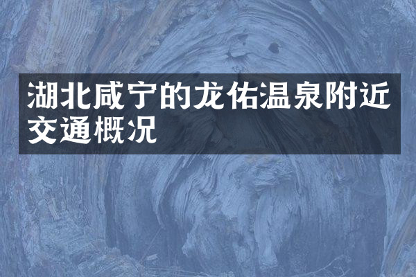 湖北咸宁的龙佑温泉附近交通概况
