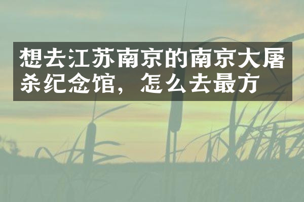 想去江苏南京的南京大屠杀纪念馆，怎么去最方便