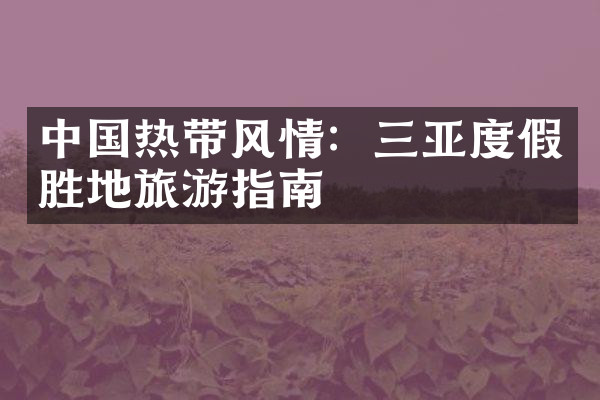 中国热带风情：三亚度假胜地旅游指南