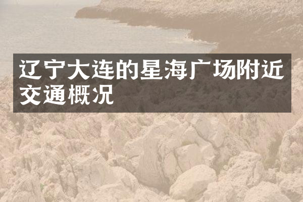 辽宁大连的星海广场附近交通概况