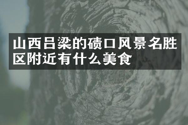山西吕梁的碛口风景名胜区附近有什么美食