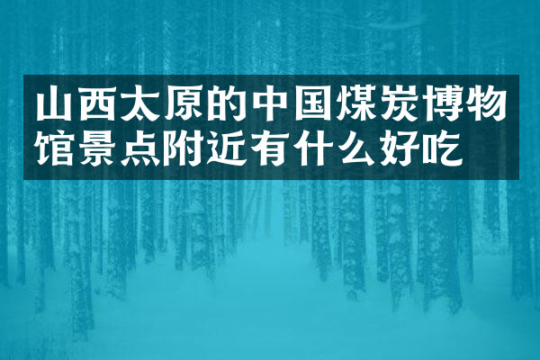 山西太原的中国煤炭博物馆景点附近有什么好吃的