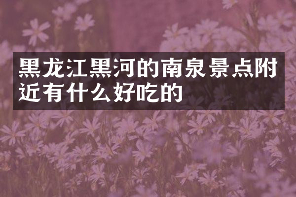 黑龙江黑河的南泉景点附近有什么好吃的